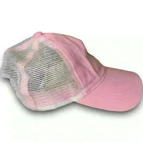 Pink Yeti Coolers Mesh‎ Trucker Snapback Hat Adjustable Distressed White Logo - Picture 4 of 9